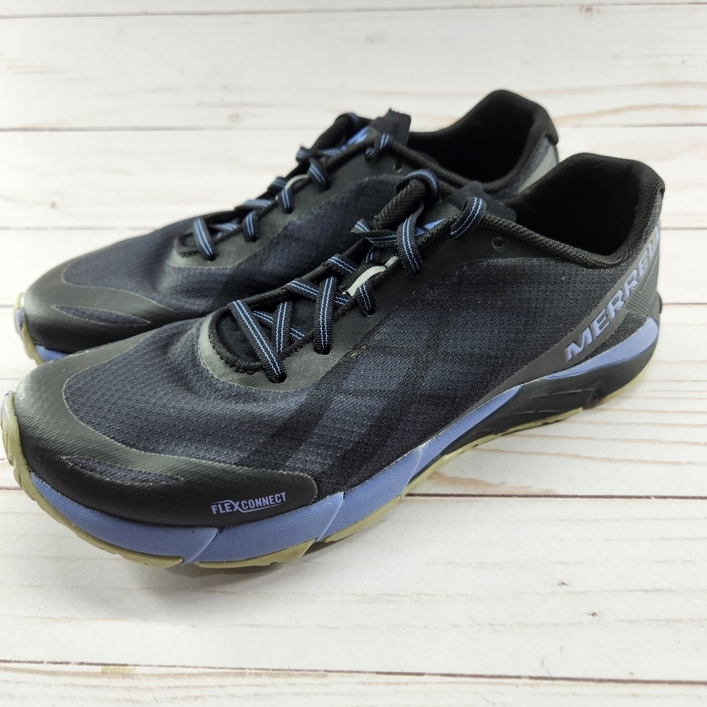 Merrell Bare Access Flex Shoes Womens Size 7 Black Lilac Outdoor Sneakers J09652